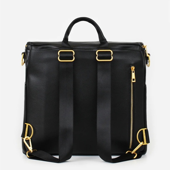 Fawn Design black leather diaper bag retails for $170 - Picture 5 of 6